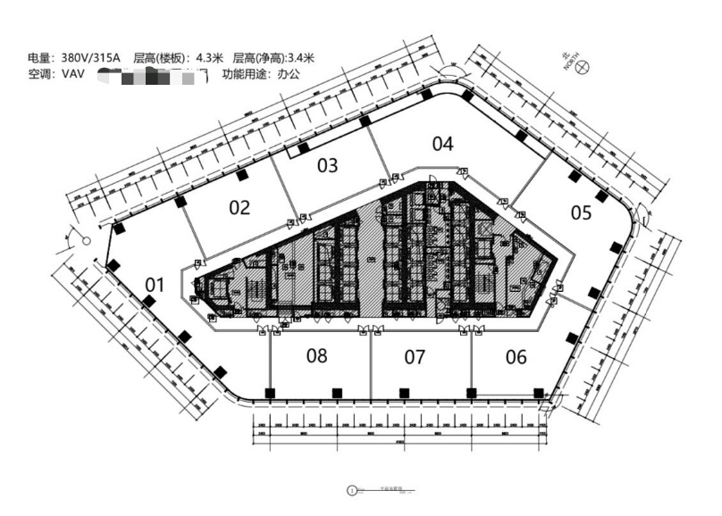 西岸智塔标准层平面布局图
